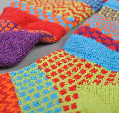 Cosmos Mismatched Knitted Socks