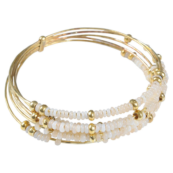 Cream Semainier Bangle