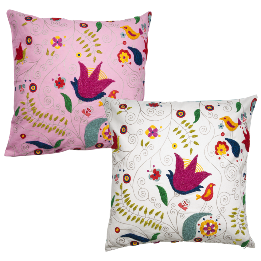 Hand Embroidered Cushion Cover 60cm