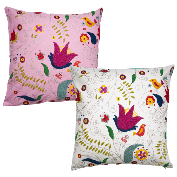 Hand Embroidered Cushion Cover 60cm