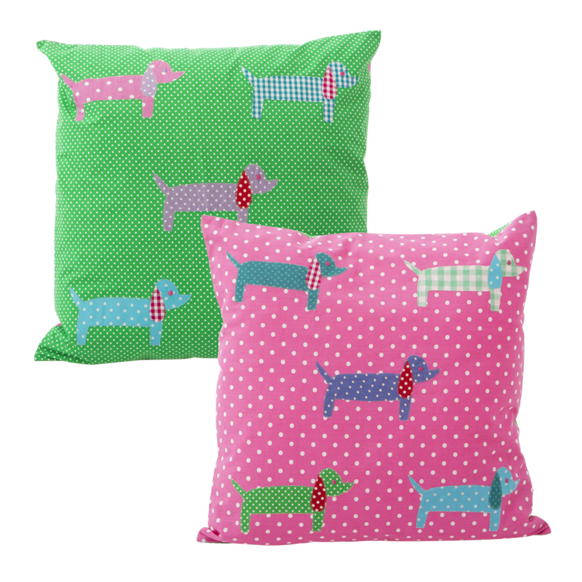 2 Dachshund Cushion Covers