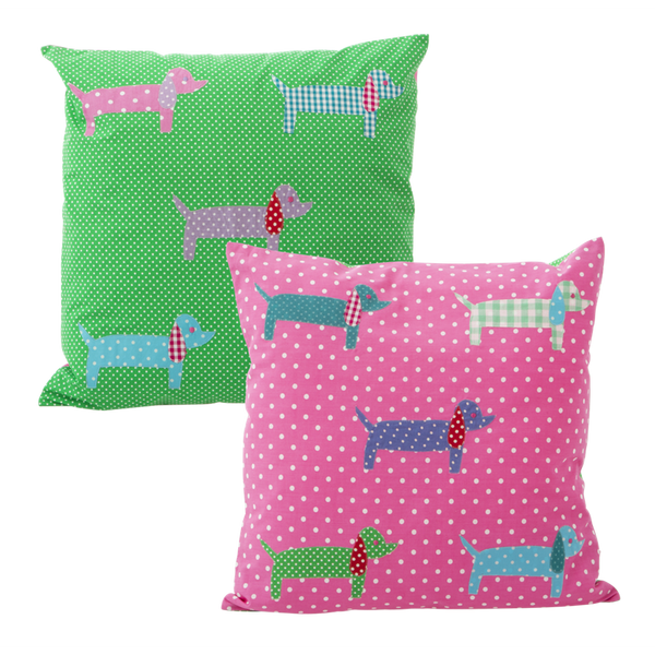 2 Dachshund Cushion Covers