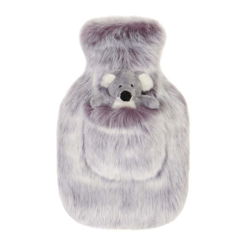 Damson Faux Fur Children's Hot Water Bottle