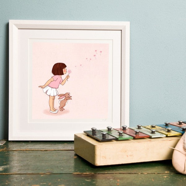 Belle & Boo Dandelion Framed Print