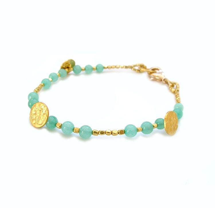 Gold Plated Amazonite Bracelet