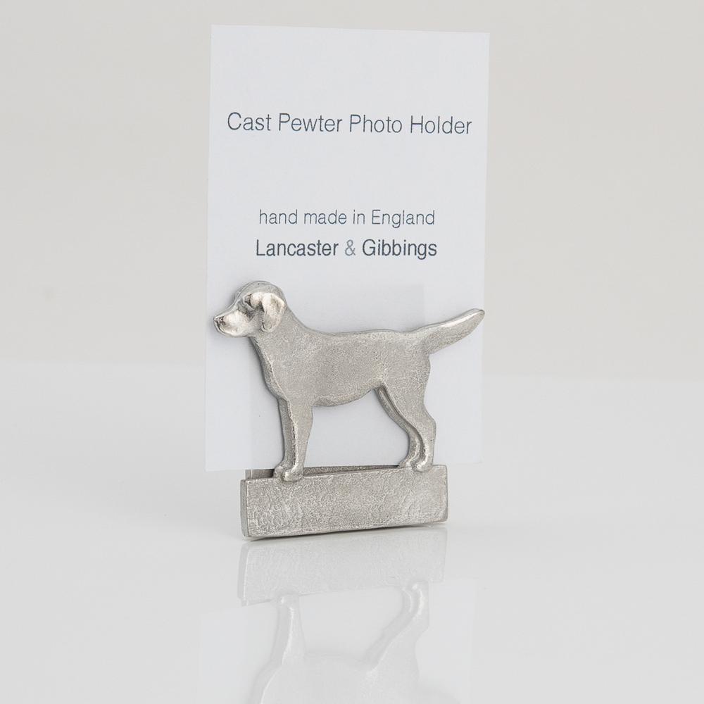 Dog Pewter Photo Holder