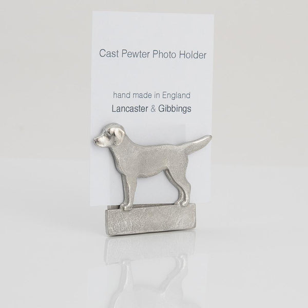 Dog Pewter Photo Holder