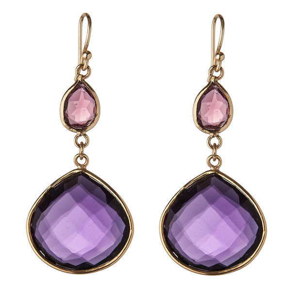 Amethyst & Tourmaline Earrings