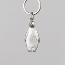 Penguin Pewter Keyring