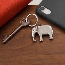 Elephant Pewter Keyring