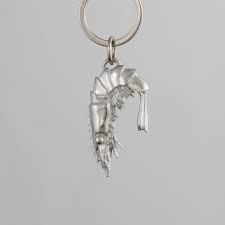 Shrimp Pewter Keyring