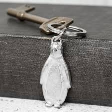 Penguin Pewter Keyring