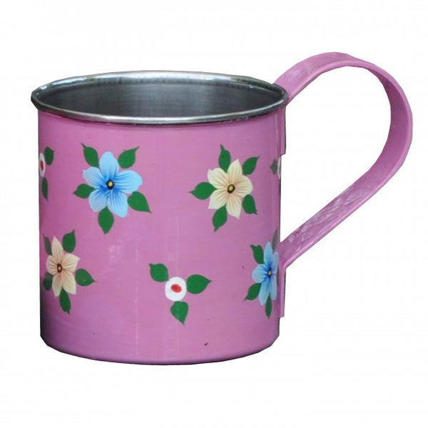 Dusty Pink Hand Painted Enamel Mug