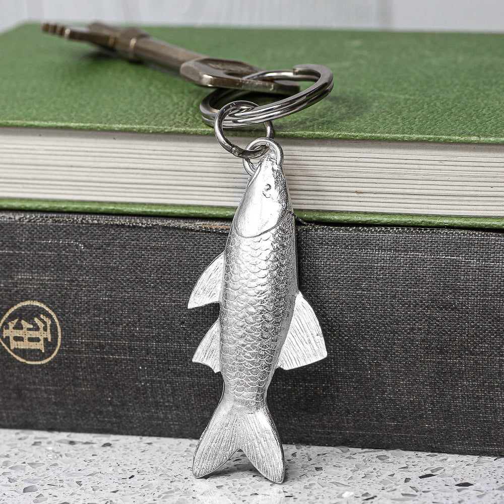 Fish Keyring Lancaster & Gibbings | Fish Pewter Keyring | Indigo Blue Trading