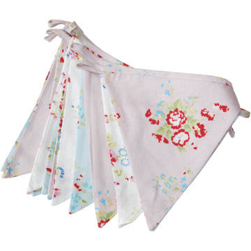 Mixed Floral Fabric Bunting