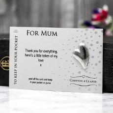 For Mum Carded Pewter Pocket Charm