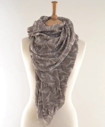 Stone Giraffe Print Scarf