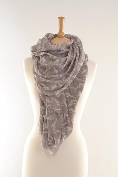 Stone Giraffe Print Scarf