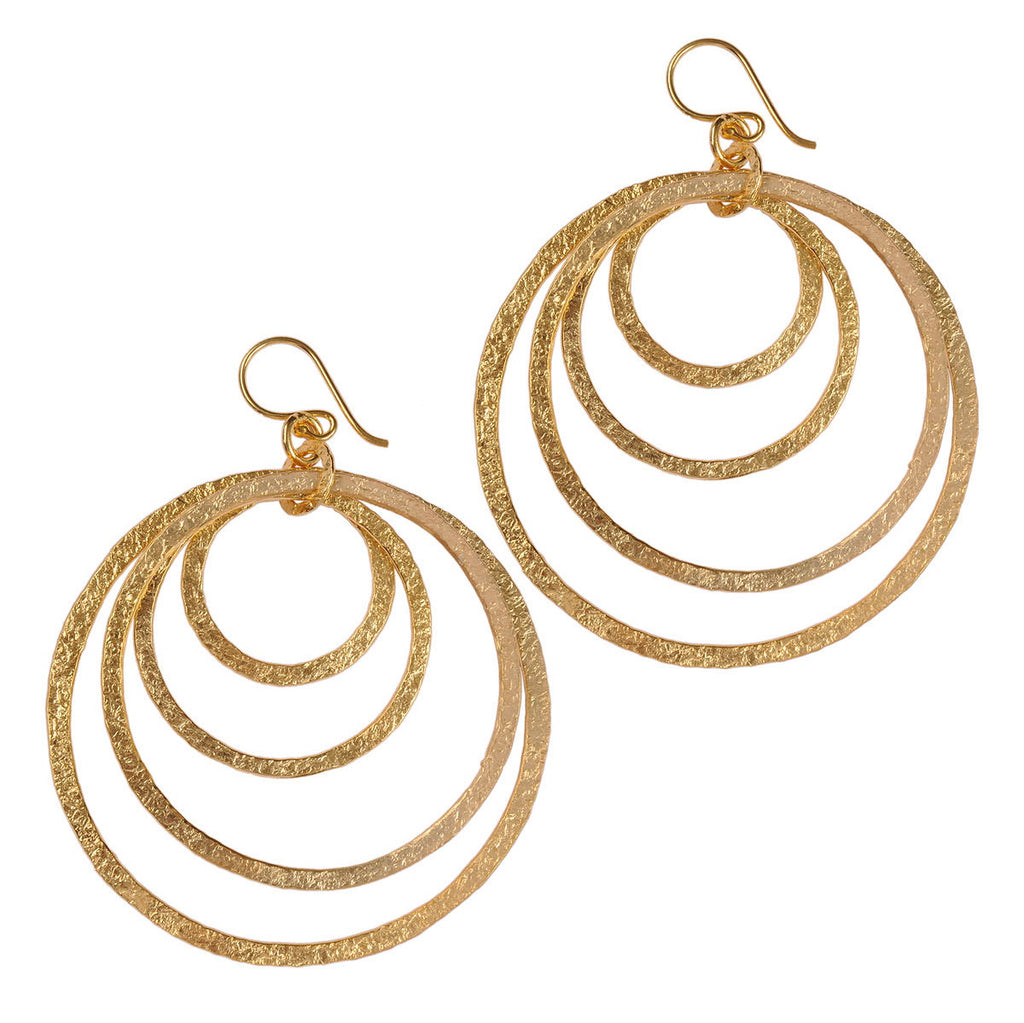 Bumi Gold Plated Multi Hoop Earrings