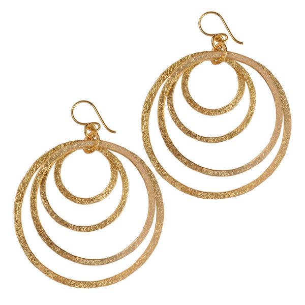 Bumi Gold Plated Multi Hoop Earrings