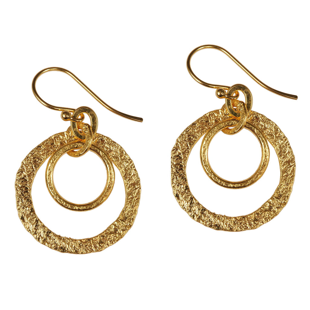 Gold or Silver Plated Double Loop Earrings