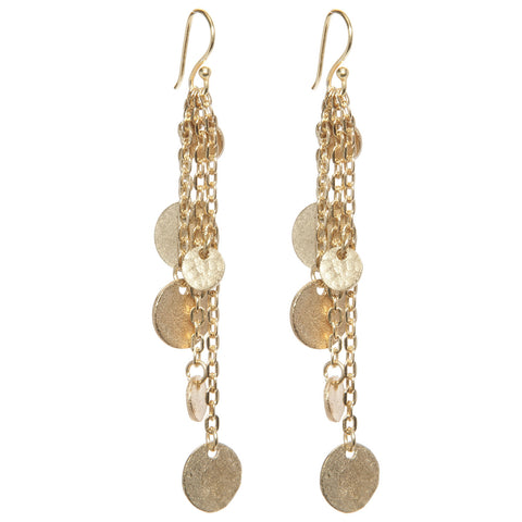 Classic Gold Plated Mini Disc Earrings