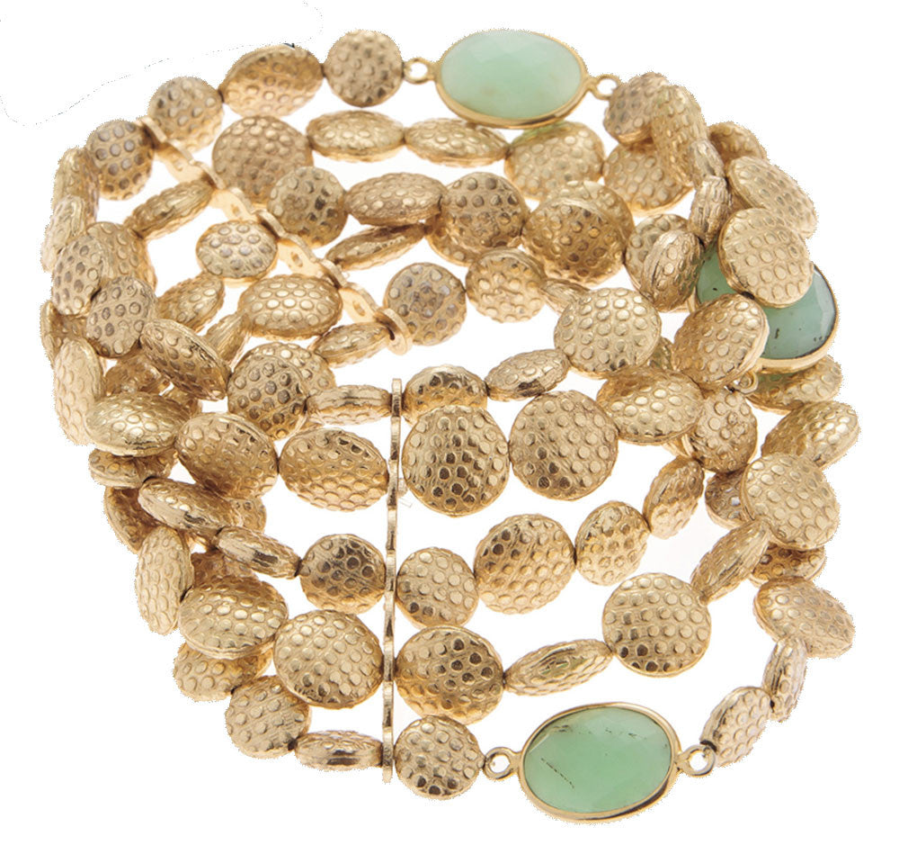 Semi-Precious Gold Plated Bracelet