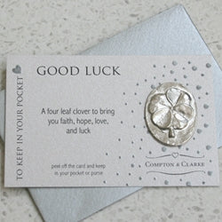 Good Luck Carded Pewter Pocket Charm