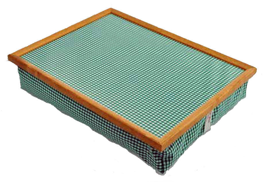 Green Check Lap Tray