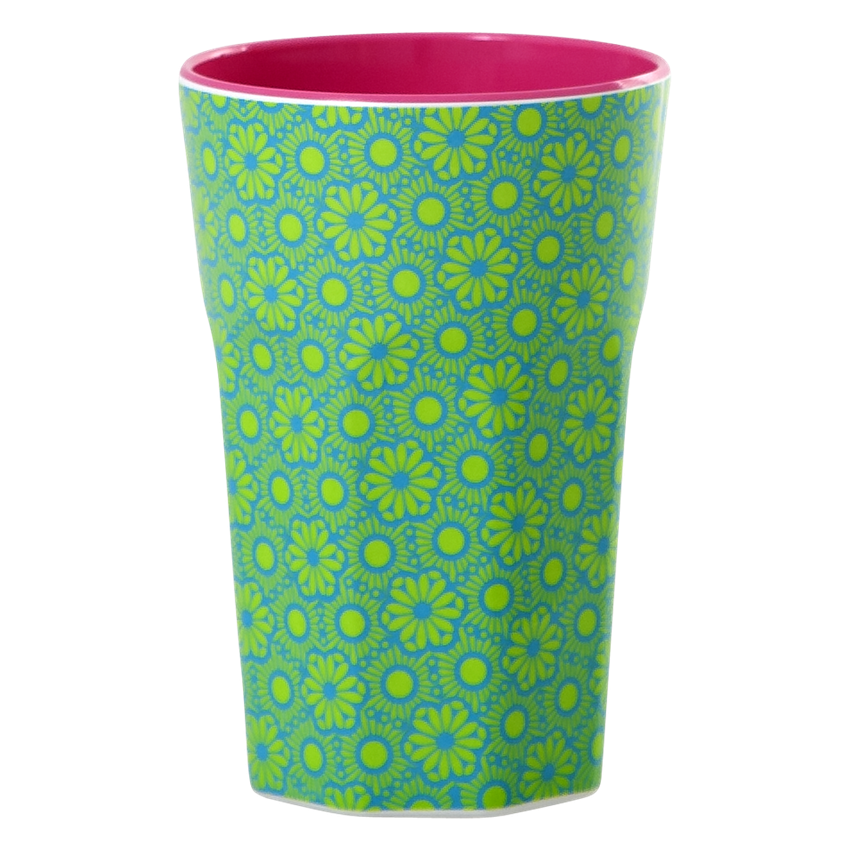 Green/Turquoise Melamine Latte Cup