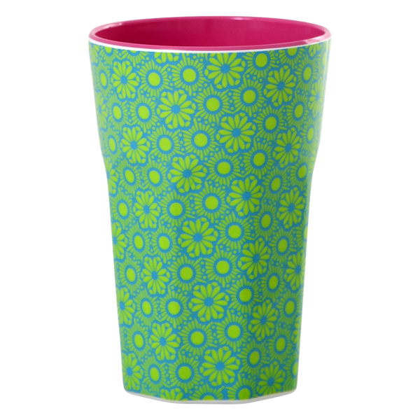 Green/Turquoise Melamine Latte Cup