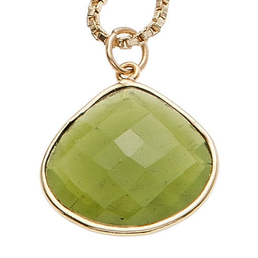 Green Adventurine stone & silver ring pendant necklace