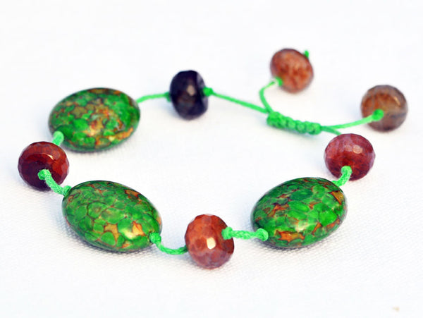 Semi-Precious Knotted Bracelet