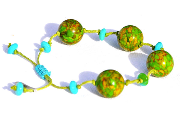 Semi-Precious Knotted Bracelet