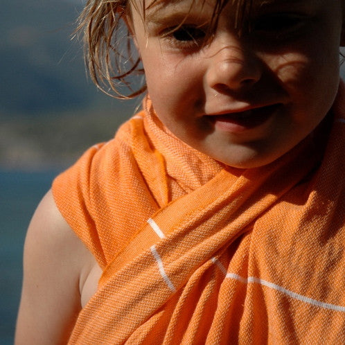 Kids Orange Hammamas Cotton Towel/Wrap