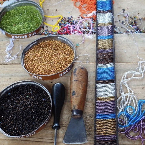 Handmade Beaded Leather Belts