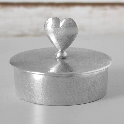 Heart Pewter Trinket Box Small