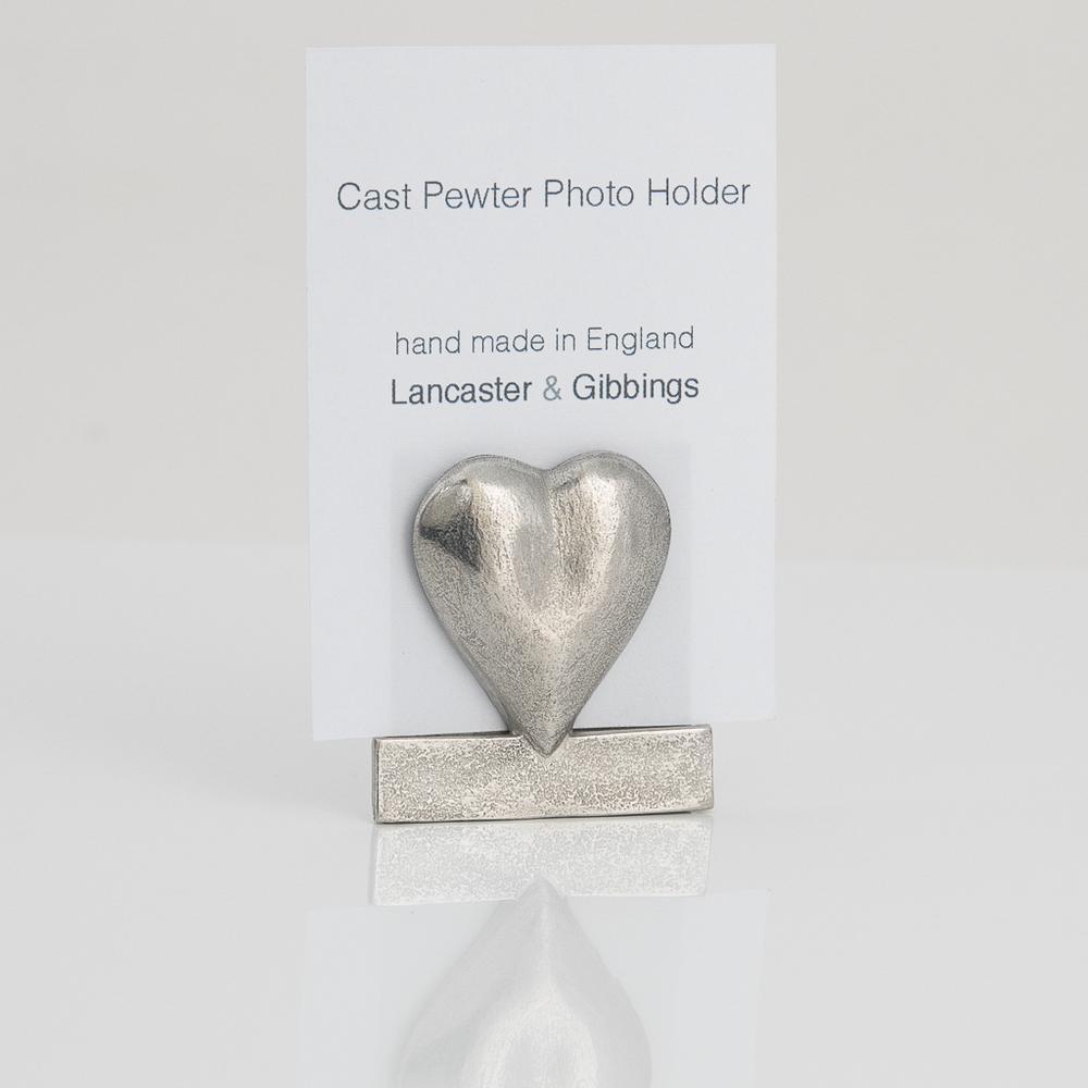 Heart Pewter Photo Holder