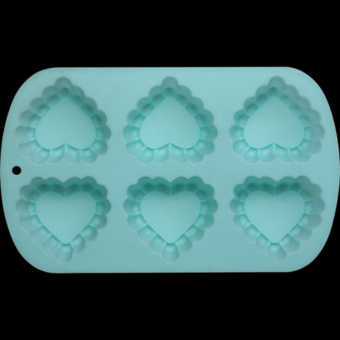 Mint Heart Shaped Silicone Baking Mould