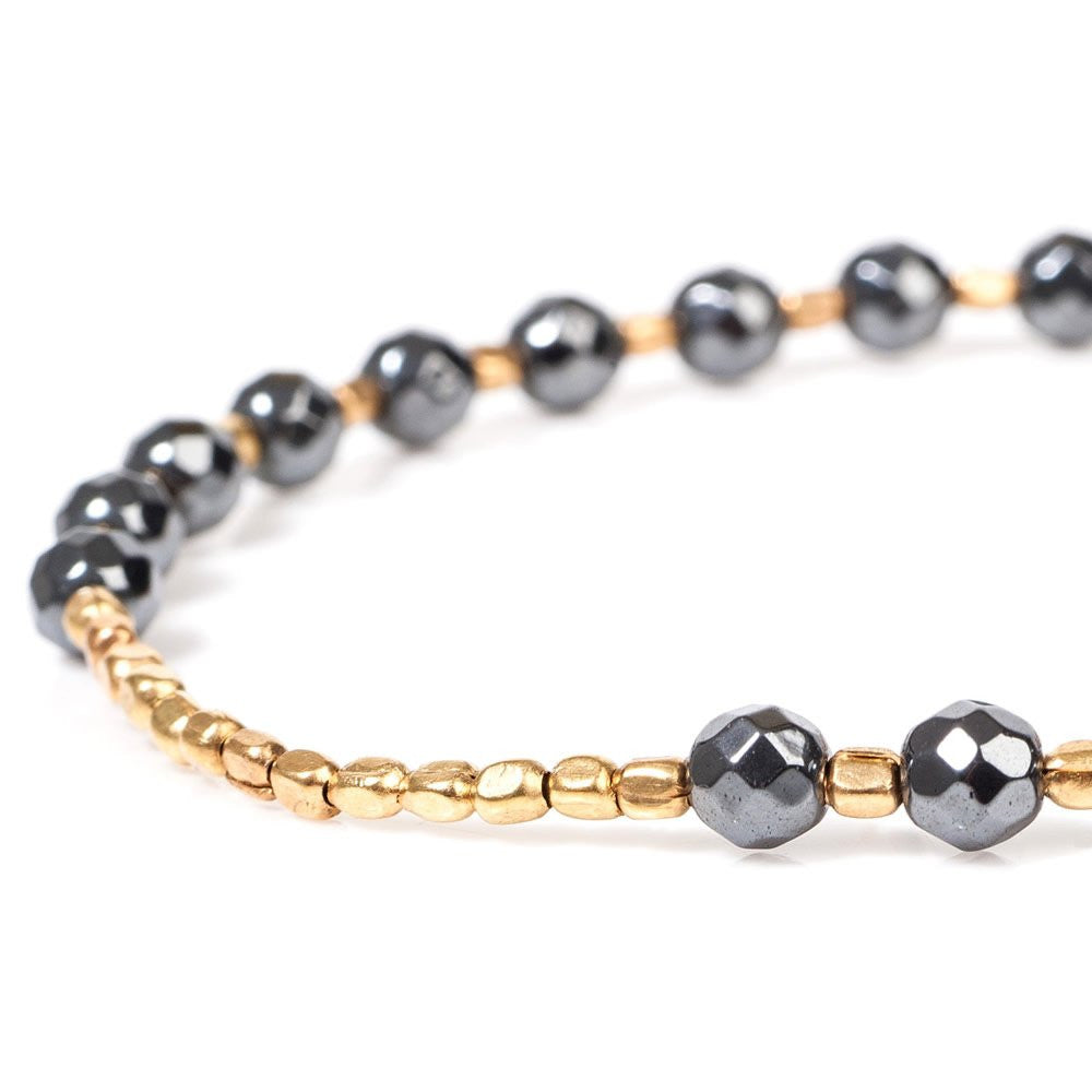 Hematite Gold Plated Bracelet