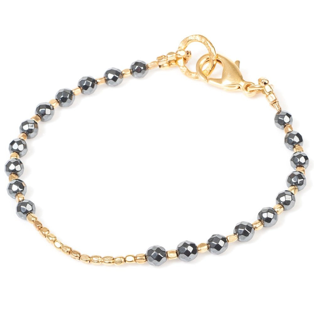 Hematite Gold Plated Bracelet