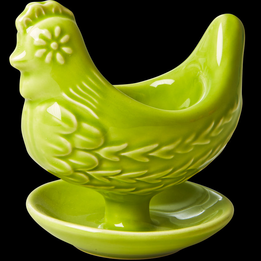 Green Hen Shaped Egg Cups