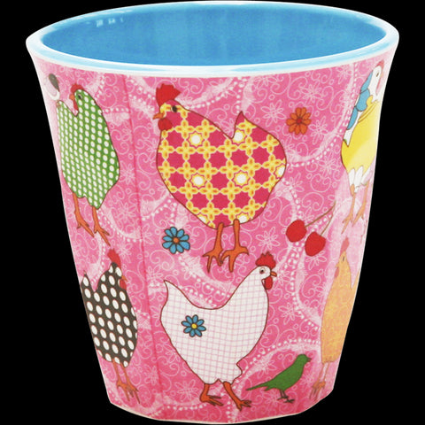 Pink Melamine Hen Cup