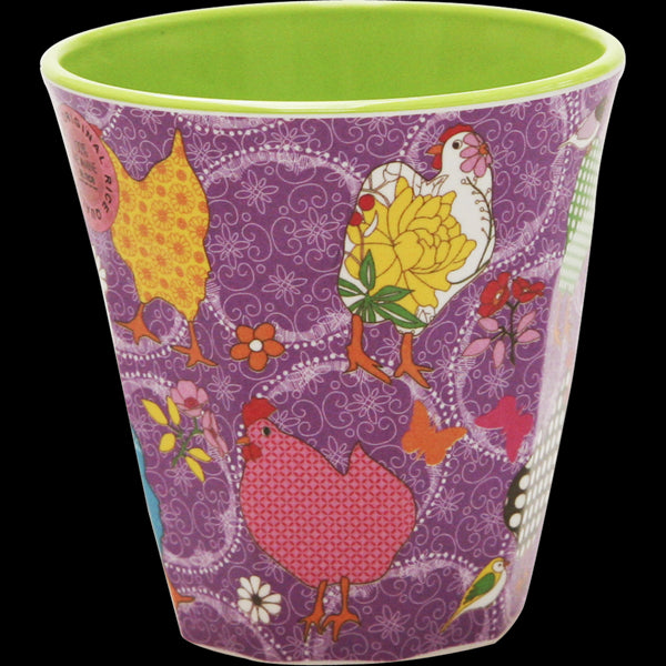 Purple Melamine Hen Cup