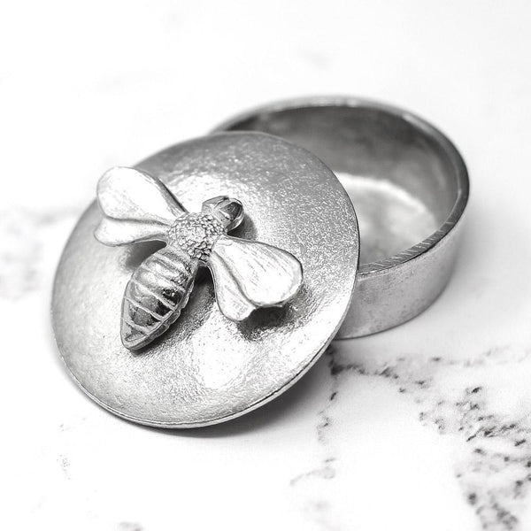 Bee Pewter Trinket Box Extra Small