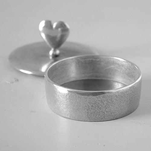 Heart Pewter Trinket Box Small