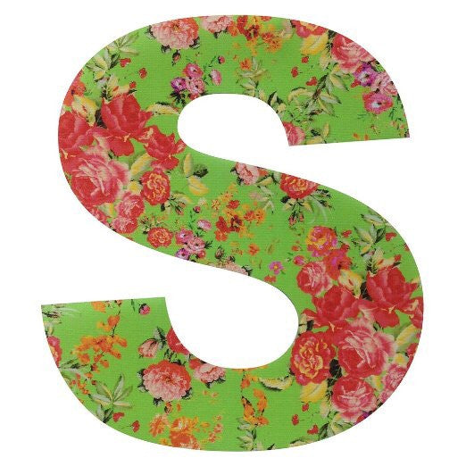 Personalised Satin Vintage Style Floral Bunting Letters