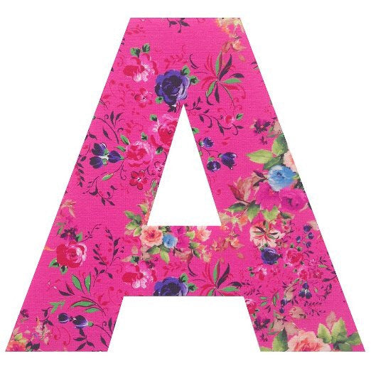 Personalised Satin Vintage Style Floral Bunting Letters