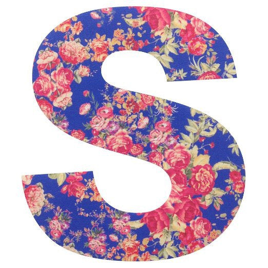 Personalised Satin Vintage Style Floral Bunting Letters