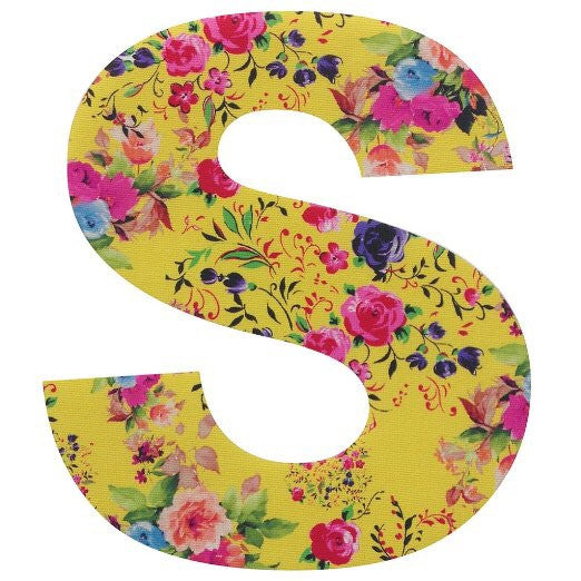 Personalised Satin Vintage Style Floral Bunting Letters